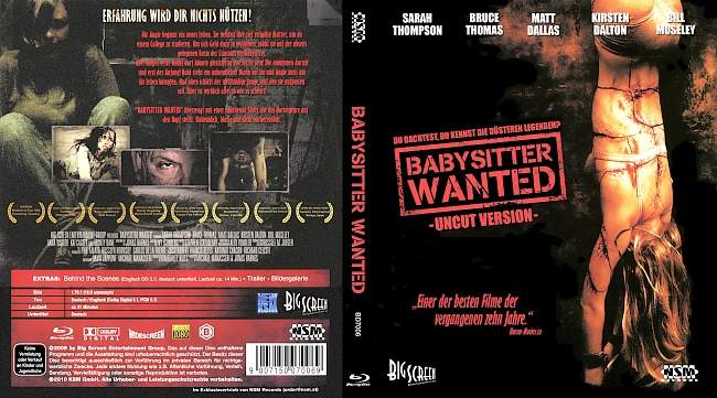 Babysitter Wanted Uncut Version german blu ray cover