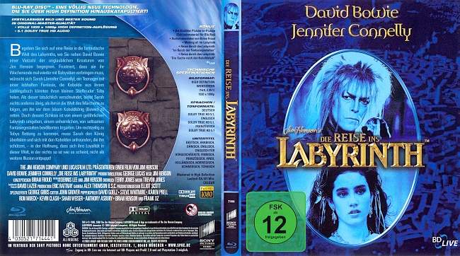 Die Reise ins Labyrinth german blu ray cover