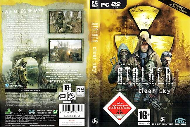 STALKER Clear Sky pc cover german