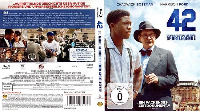 42 Die wahre Geschichte einer Sportlegende german blu ray cover