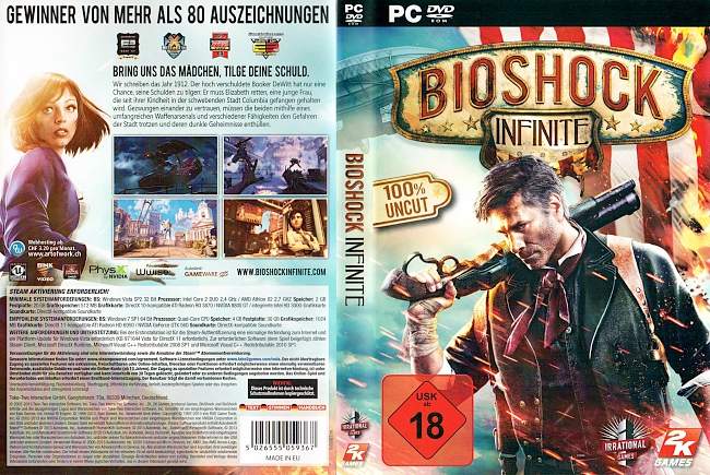 Bioshock Infinite PC Cover pc cover german