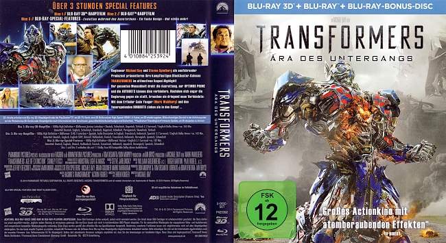 Transformers 4 Ara des Untergangs 3D Blu ray blu ray cover german