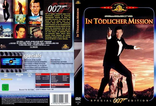 007 James Bond In todlicher Mission german dvd cover