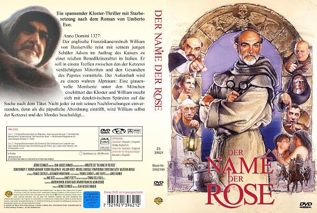 Der Name der Rose german dvd cover