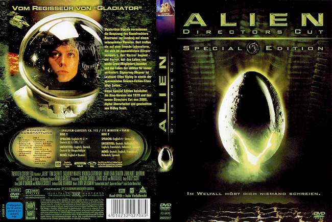 Alien 1 Directors Cut german dvd cover