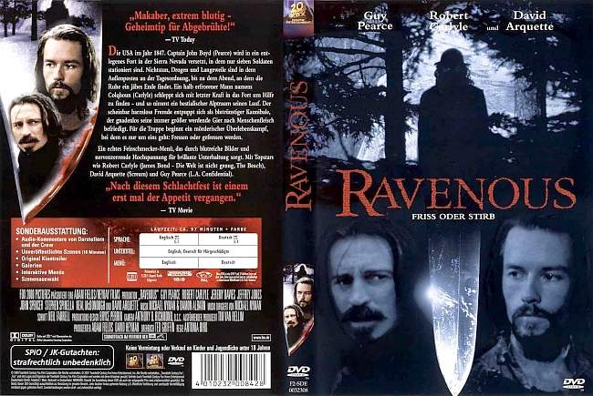 Ravenous Friss oder Stirb german dvd cover