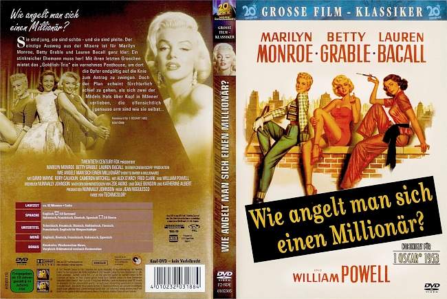 Wie angelt man sich einen Millionar 1953 german dvd cover