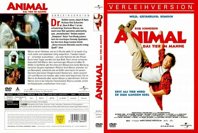 Animal Das Tier im Manne german dvd cover