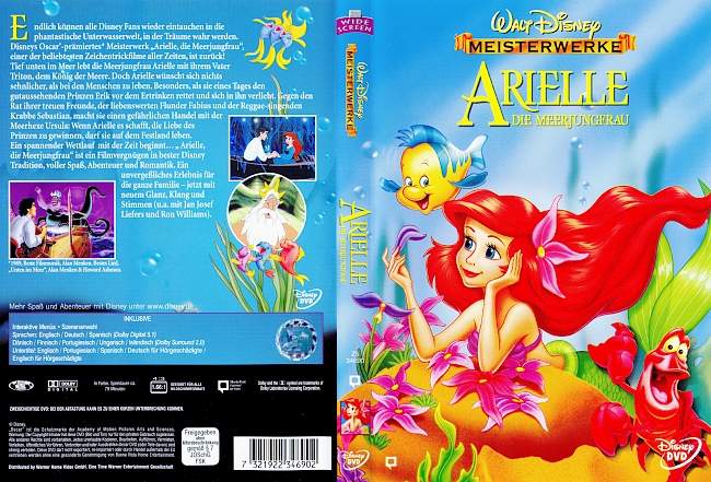 Arielle die Meerjungfrau 1 german dvd cover