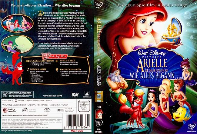 Arielle die Meerjungfrau 3 wie alles begann german dvd cover