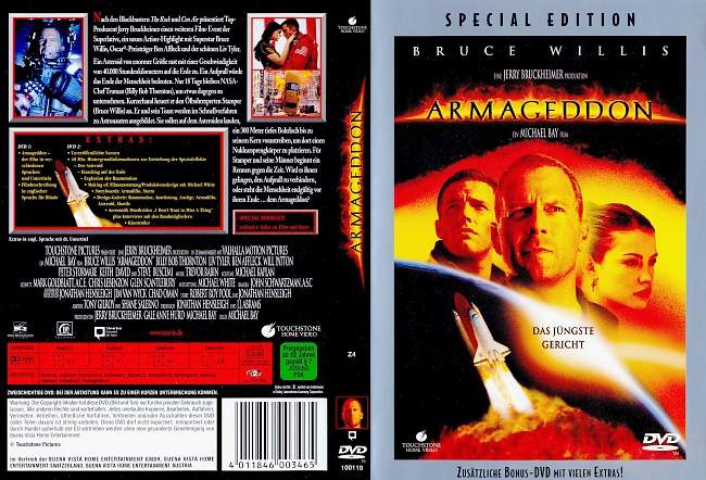 Armageddon german dvd cover