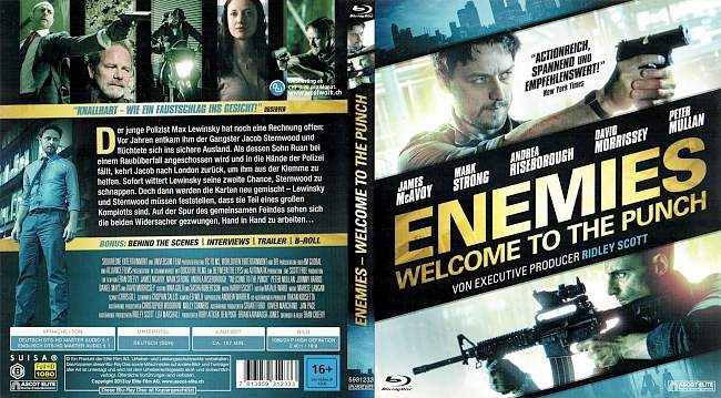 Enemies Welcome to the Punch James McAvoy german blu ray cover