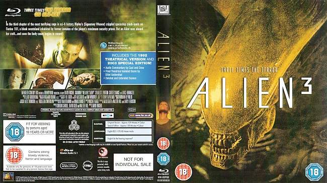 Alien 3 David Fincher german blu ray cover