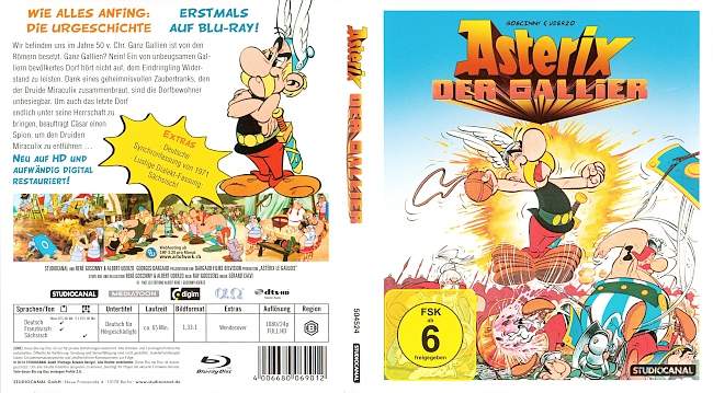 Asterix Der Gallier german blu ray cover