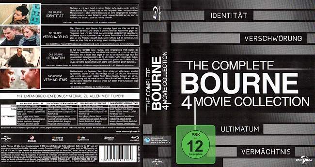 The Bourne Collection Matt Damon german blu ray cover