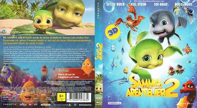 Sammys Abenteuer 2 3D german blu ray cover
