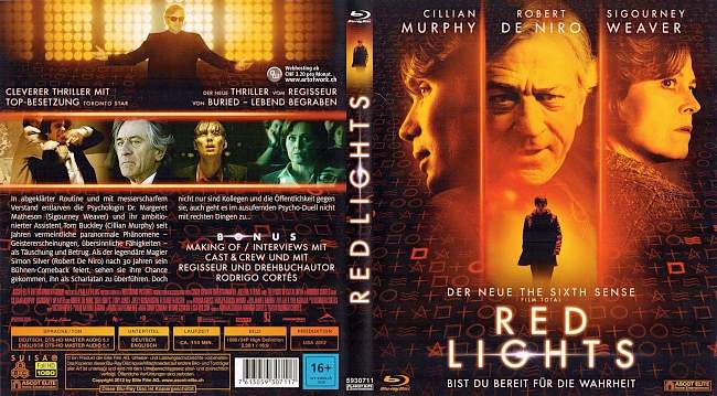 Red Lights Robert De Niro Sigourney Weaver german blu ray cover