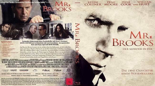 Mr Brooks Der Morder in Dir german blu ray cover