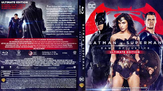 Batman vs Superman Dawn of Justice german blu ray cover