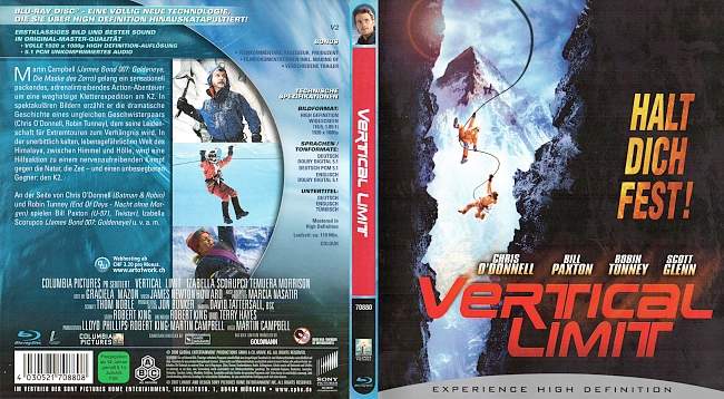 Vertical Limit Blu ray german blu ray cover