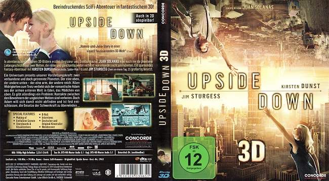 Upside Down 3D Blu ray german blu ray cover