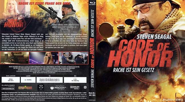 Code of Honor Steven Seagal german blu ray cover