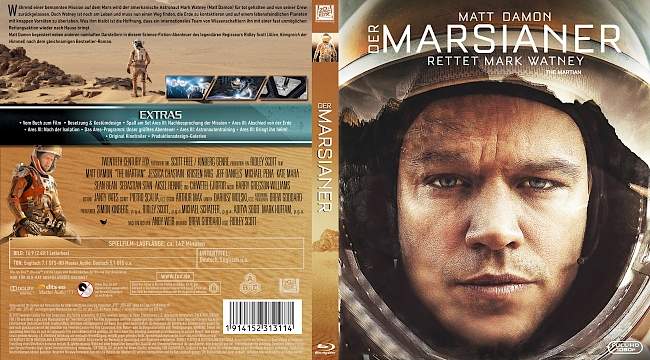 Der Marsianer Rettet Mark Watney german blu ray cover