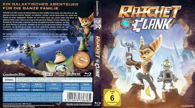 Ratchet Clank german blu ray cover