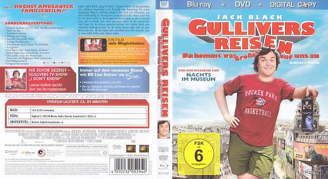 Gullivers Reisen 3D blu ray cover german