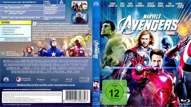 Avengers the Marvel german blu ray cover