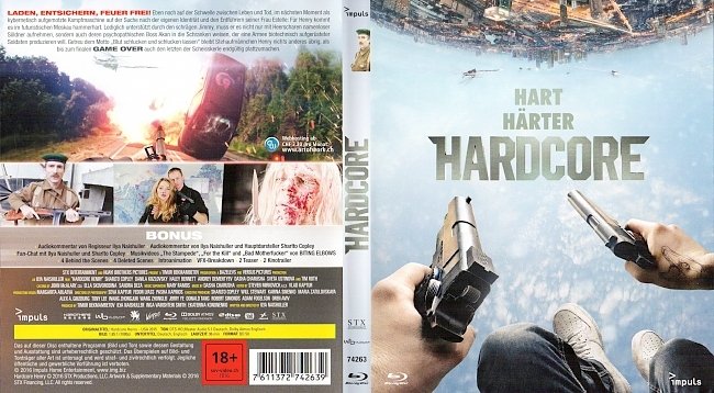 Hardcore Hart Harter Sharlto Copley german blu ray cover