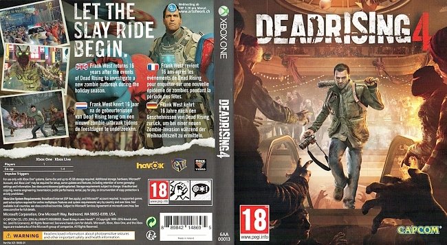 Dead Rising 4 Xbox One Cover Microsoft Capcom german xbox one cover