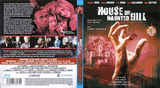 House on Haunted Hill Evil Loves to Party german blu ray cover