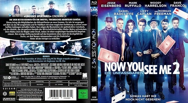 Die Unfassbaren 2 Now You See Me 2 german blu ray cover