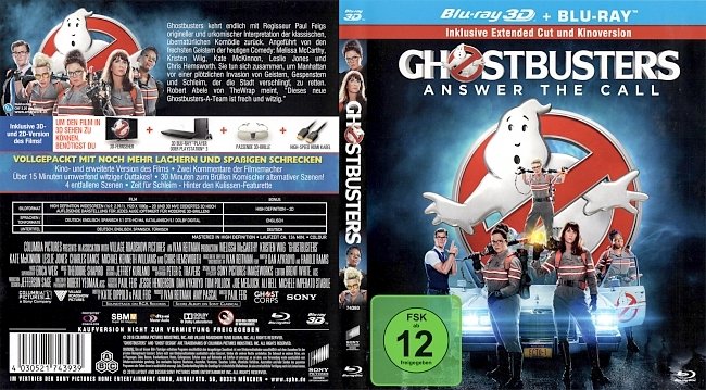 Ghostbusters 3D german blu ray cover