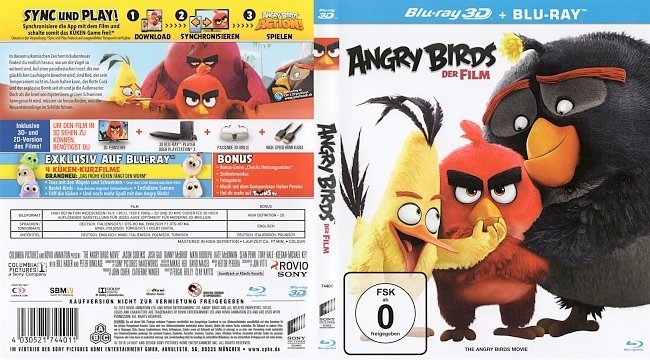 Angry Birds Der Film 3D german blu ray cover