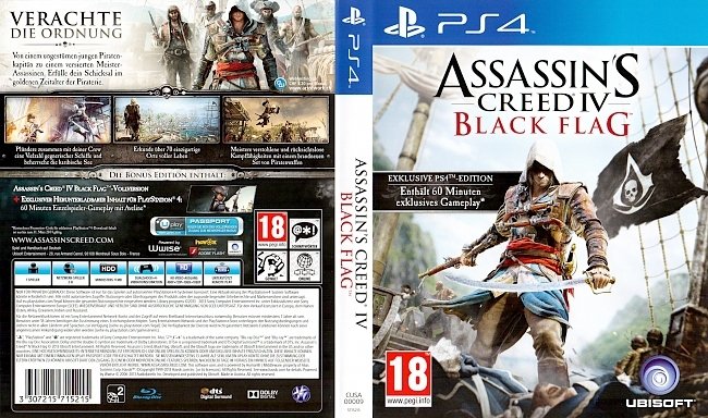 Assassins Creed Black Flag ps4 cover german