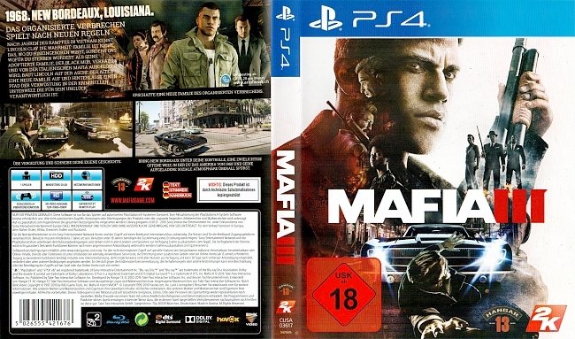 Mafia 3 ps4 cover german