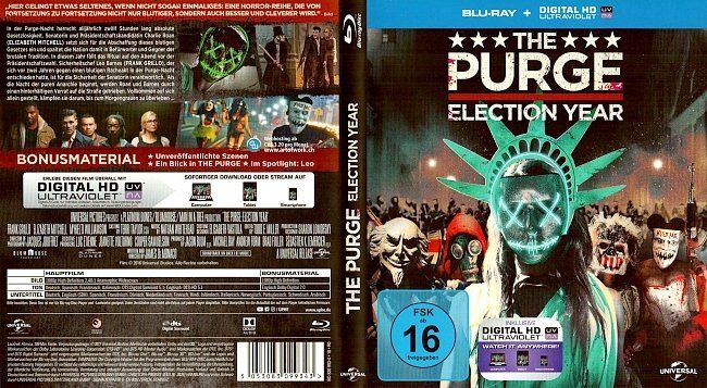 The Purge 3 Election Year Cover Deutsch german blu ray cover