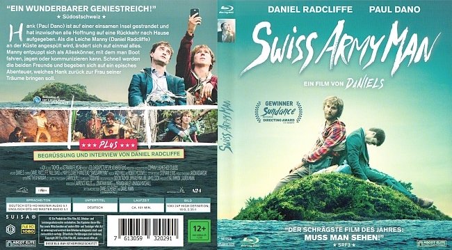 Swiss Army Man Daniel Radcliffe Paul Dano Blu ray Covers Blurays german blu ray cover