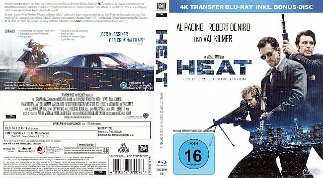 Heat Directors Definitive Edition Blu ray Cover DeNiro Pacino german blu ray cover