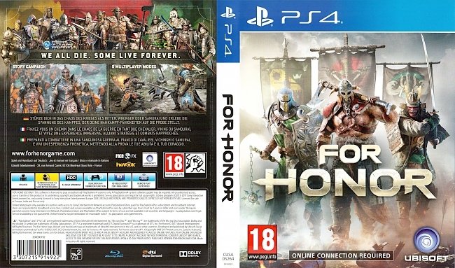 For Honor Ubisoft Cover PS4 Playstation 4 Covers german german ps4 cover
