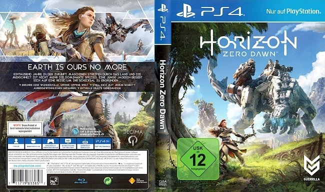 Horizon Zero Dawn Playstation 4 Covers german deutsch german ps4 cover