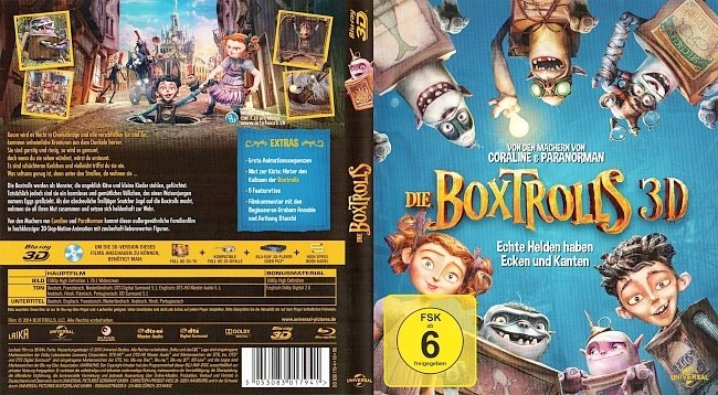 Die Boxtrolls 3D Blu ray Cover Deutsch German german blu ray cover
