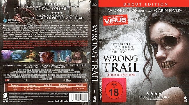 Wrong Trail Tour in den Tod Purer Terror Cover Blu ray Deutsch German BlacBullCovers german blu ray cover