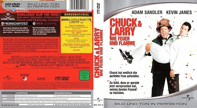 Chuck und Larry Wie Feuer und Flamme Blu ray HDDVD Cover Deutsch German german blu ray cover