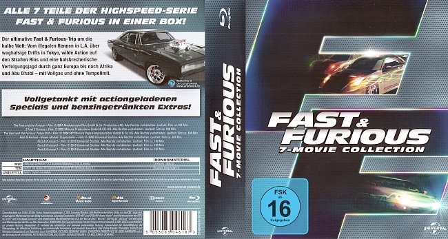 Fast and Furious 1 7 Box Set Blu ray Cover German Deutsch Movie Collection german blu ray cover