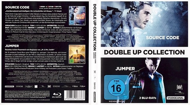 Source Code Jumper Double Up Collection Cover Deutsch German german blu ray cover