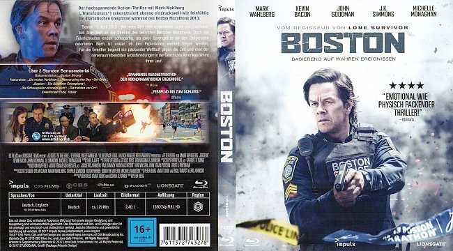 Boston Cover Deutsch German Mark Wahlberg Peter Berg Bluray german blu ray cover