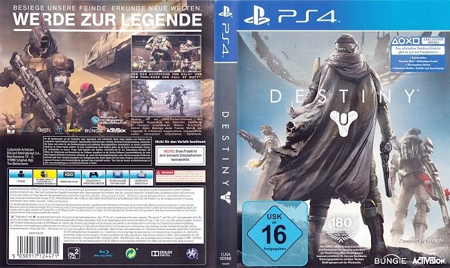 Destiny Cover German PS4 Deutsch german ps4 cover